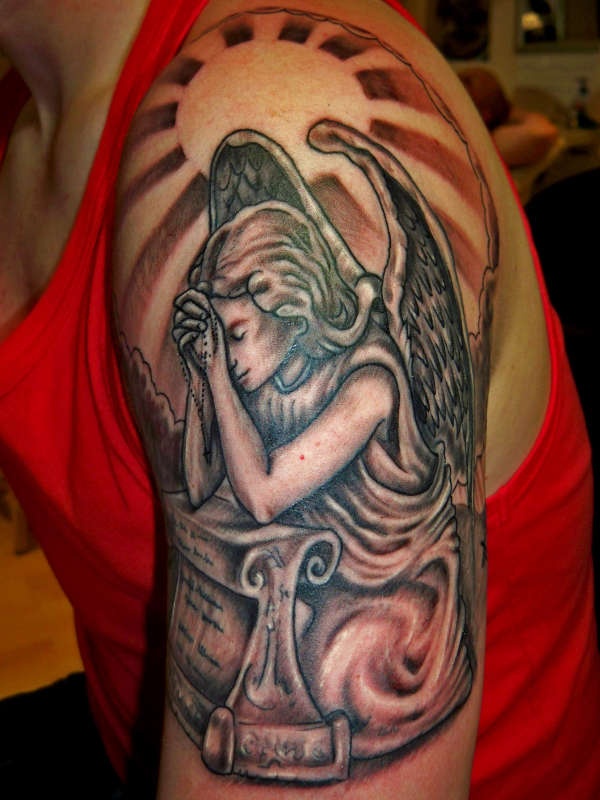 Praying Angel Tattoo Arm Angel tattoos.