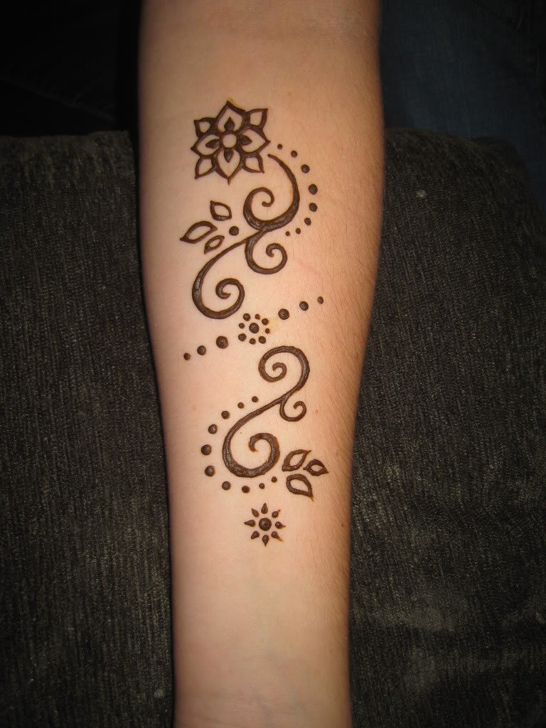 Simple Henna Tattoo On Hand