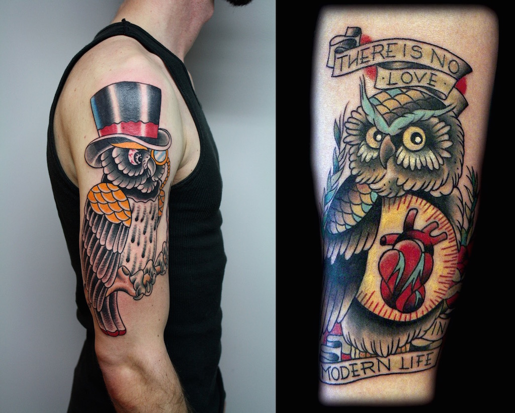 Traditional Owl Tattoo Forearm - wide 10