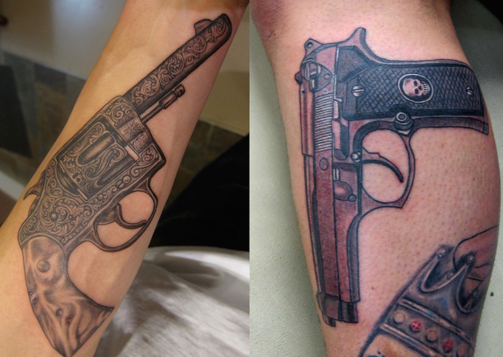 20 Awesome Gun Tattoo Designs - Feed Inspiration